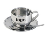 Stainless Steel Coffee Cup & Coaster (Cup Mat) & Cup Mat, St
